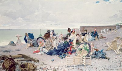 Beach at Yport by Edouard Toudouze